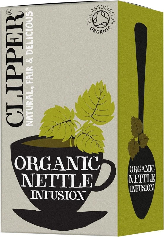 Clipper Organic Nettle Tea Bags | 120 Stinging Nettle Infusion Teabag Sachets (6x Boxes of 20) | Bulk Buy, Home & Catering | Caffeine-Free Herbal Tea | Natural, Unbleached, Plant-Based & Biodegradable