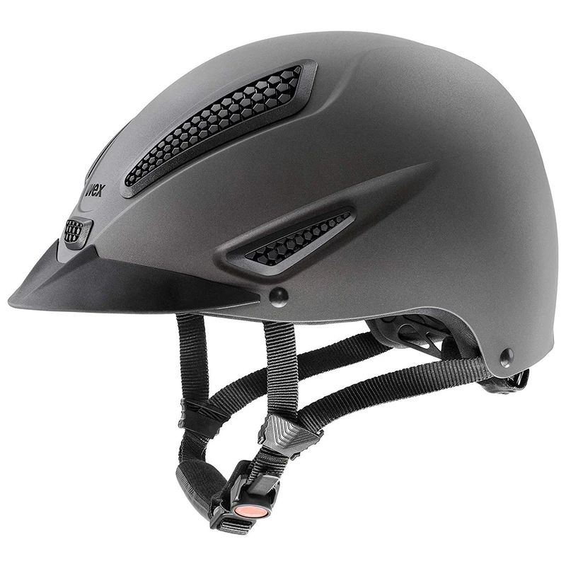 uvex Perfexxion II - Sturdy Riding Helmet for Men and Women - Individual Fit - Optimized Ventilation - Anthracite Matt - 52-55 cm