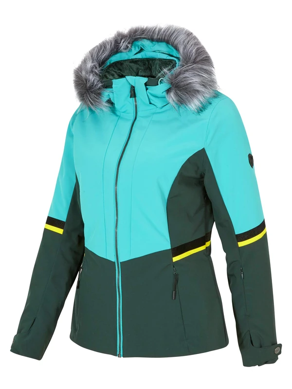 Ziener Women's Toyah Lady Ski Snowboard Jacket Breathable Waterproof Zebra Print 34, womens, 194102, mermaid green, 36 (EU)