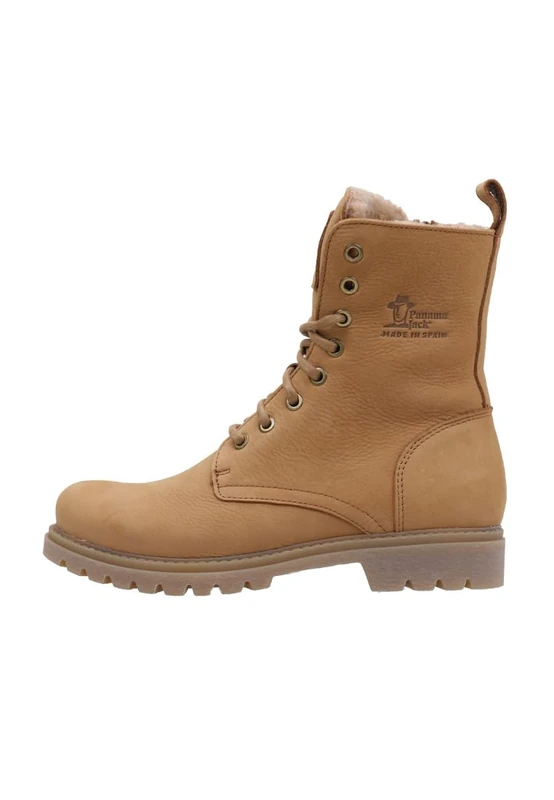 Panama Jack Women's Frisia Combat Boot, camel, 9 UK