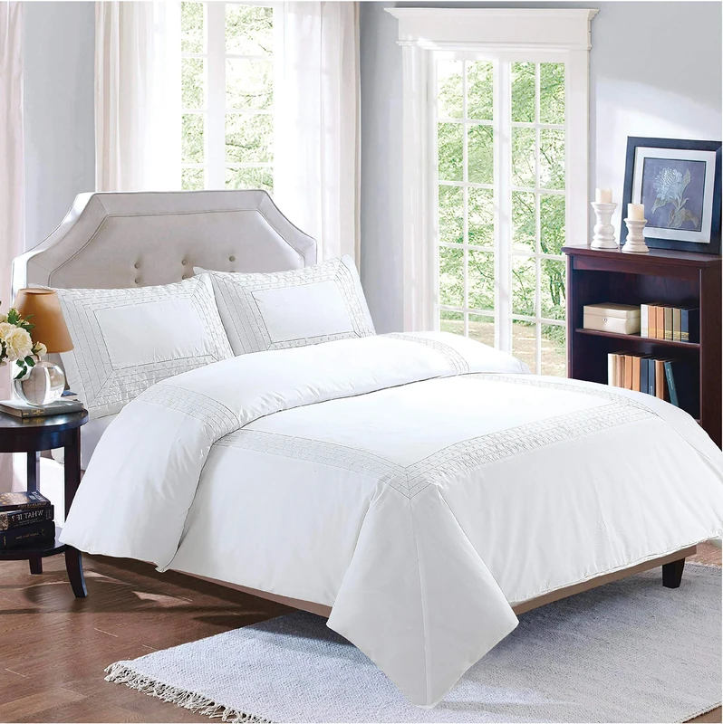 Home Maison Duvet Covers, Silver Metallic, 90x96