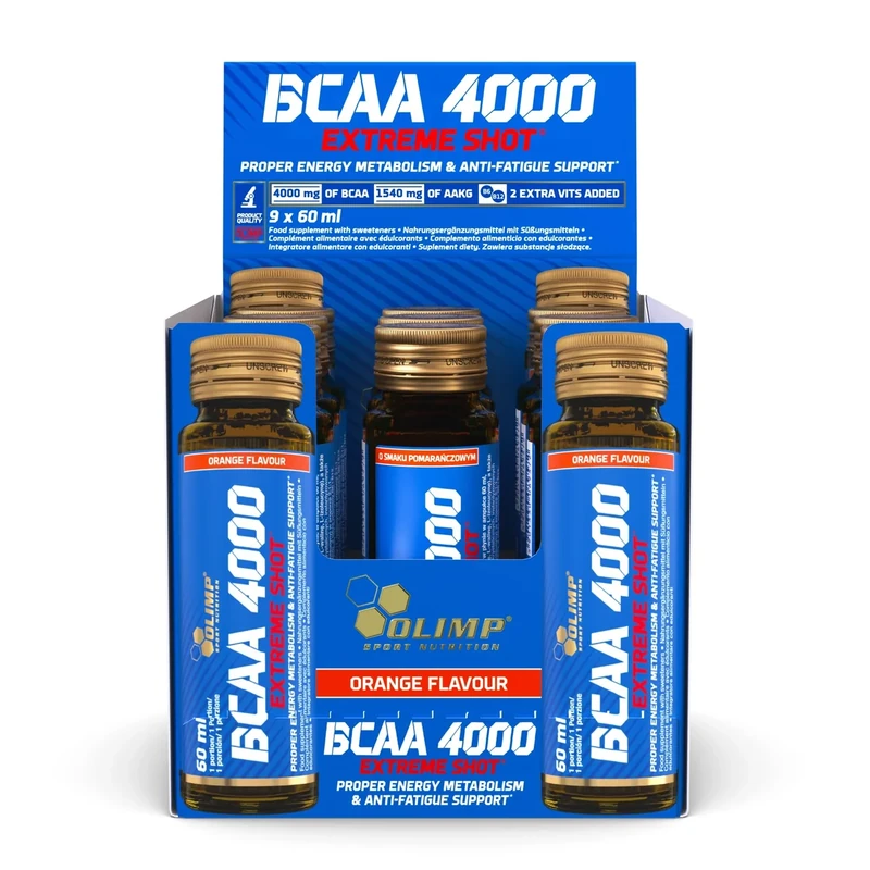 OLIMP SPORT NUTRITION BCAA 4000 Extreme Shot (20 Ampoules X 60ml) - Orange