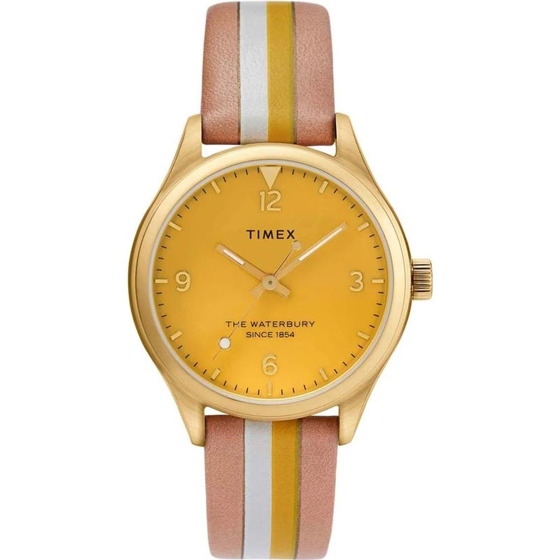 Timex Womens Analogue Quartz Watch with Leather Strap TW2T26600