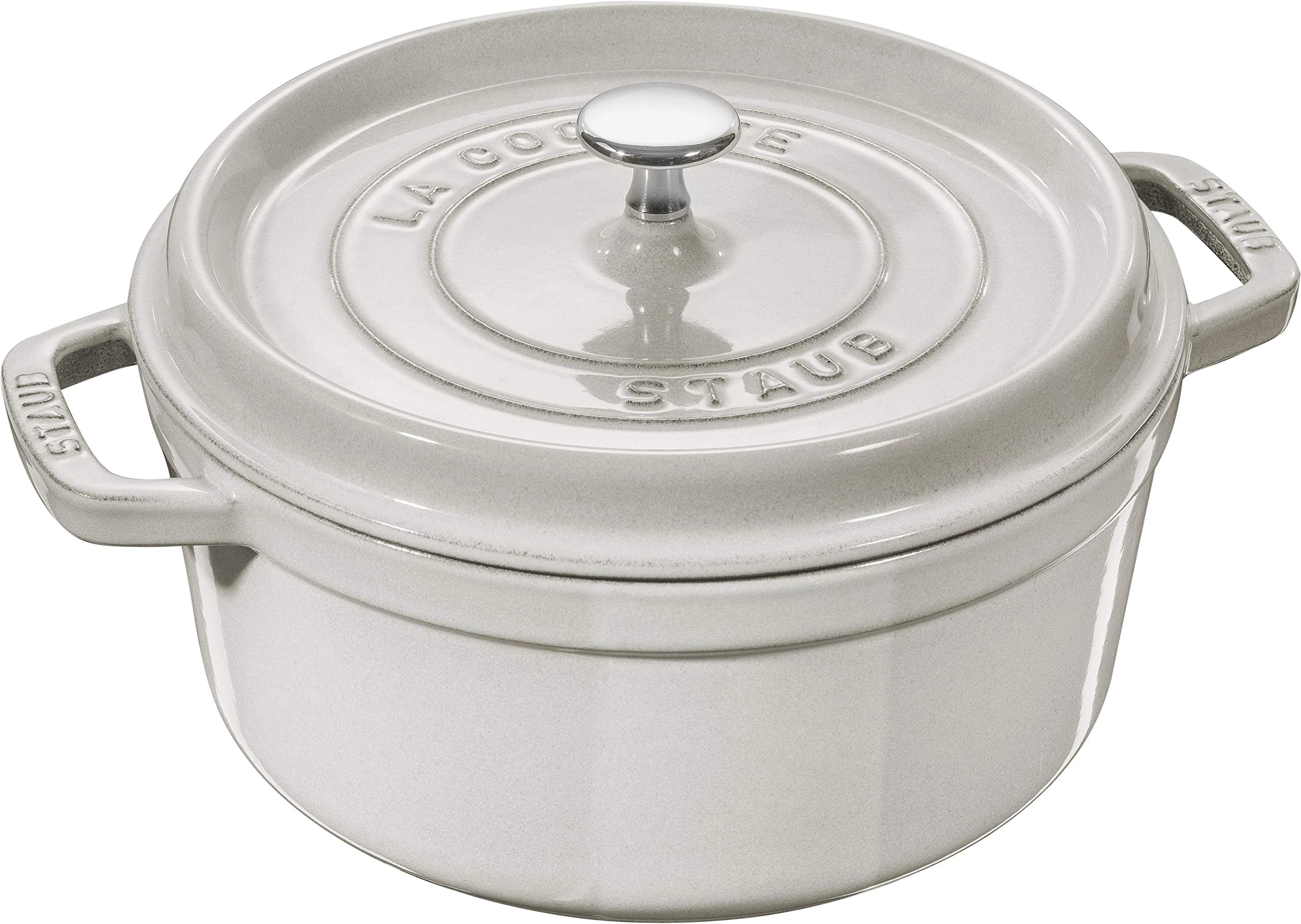 STAUB Round Casserole 20 cm White Truffle