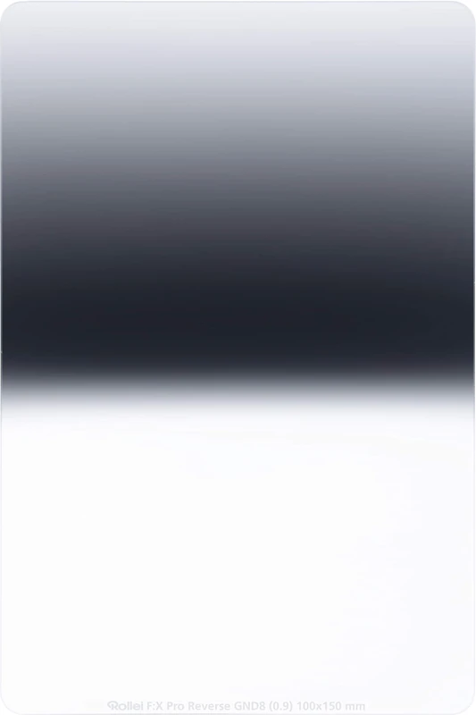 Rollei F:X Pro graduated filter Reverse GND 8 I 3-stop 100mm square gorilla glass filter with Luminance Coating I Ideal for photos of sunsets