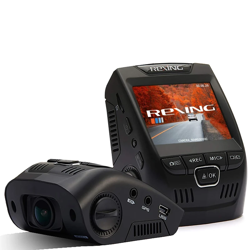 REXING V1 Basic Dash Cam 1080P FHD DVR Car Driving Recorder with Sony Exmor Video Sensor, 2.4" LCD Screen 170°Wide Angle, G-Sensor, WDR, Parking Monitor