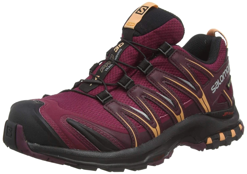 Salomon XA Pro 3D Gore-Tex Women's Trail Running Hiking Waterproof Shoes, Stability, Grip, and Long-Lasting Protection, Rhododendron, 5