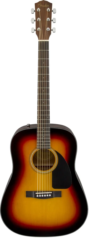 Fender CD-60 Dreadnought V3 DS Acoustic Guitar - Walnut Fretboard - Sunburst, Comes with Free Virtual Lessons