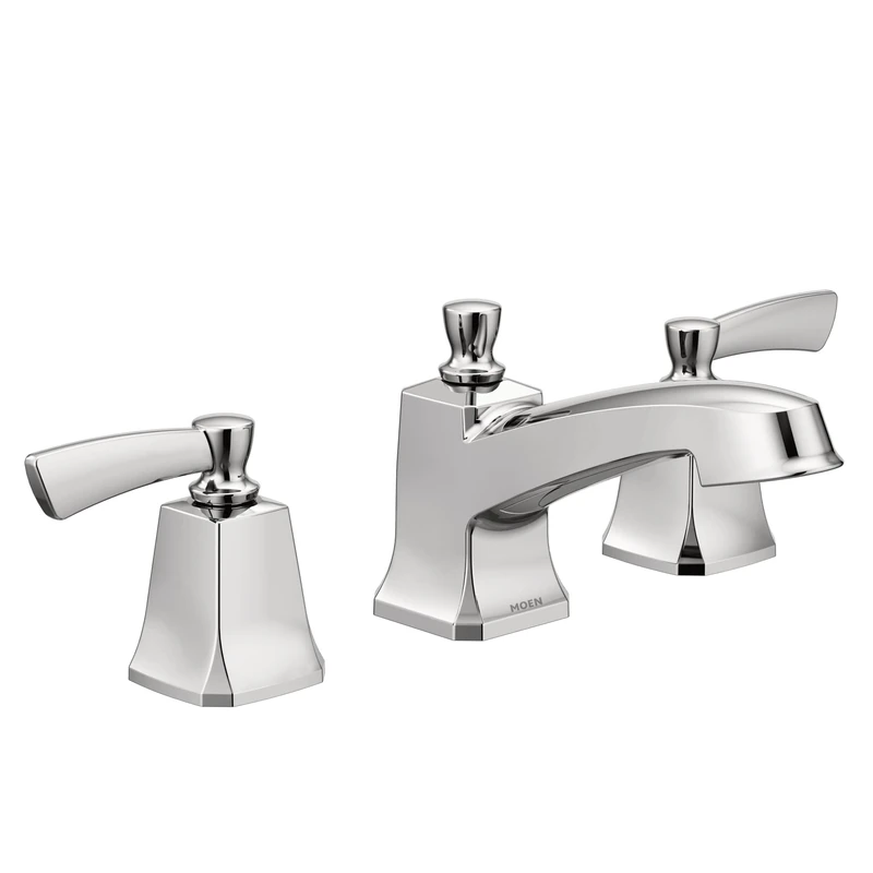 Moen 84926 Conway Two-Handle Widespread Bathroom Sink Faucet with Valve Included, Chrome
