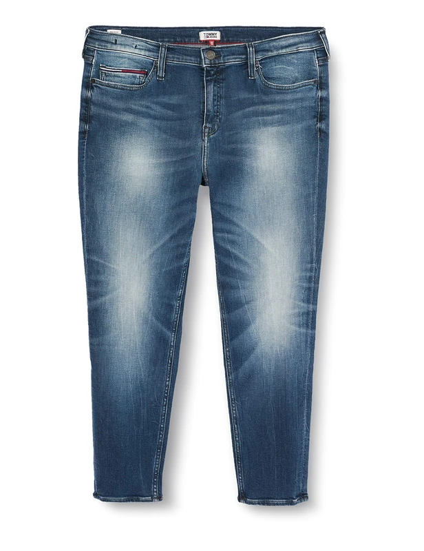 Tommy Jeans Women's Nora Mid Rise Skinny Ankle Qnscl Straight Jeans, Blue (Denim A), W24/L32