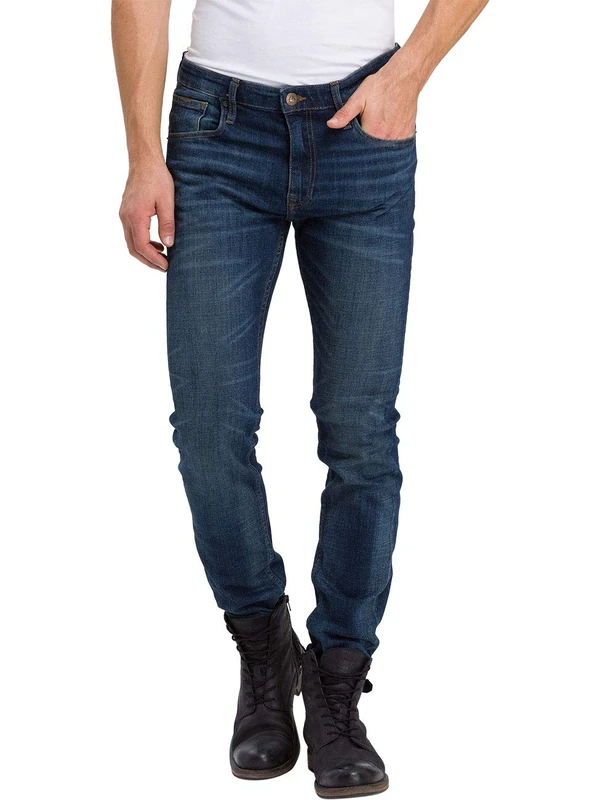 Cross Jeans Men's Damien Slim Jeans, Blue (Dirty Blue 018), W30/L34 (Size: 30/34)