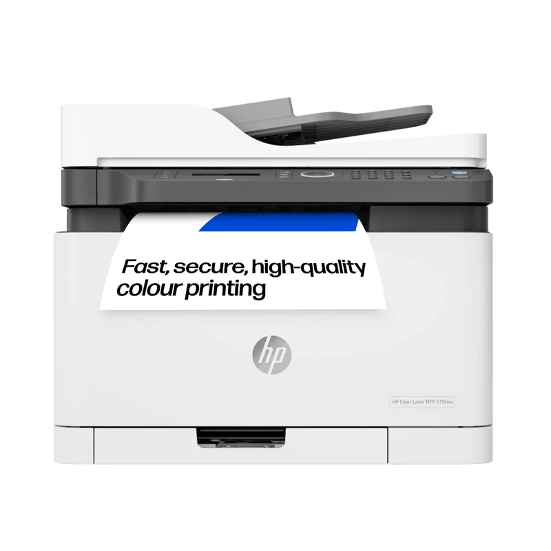 HP LaserJet 179fnw Colour Wireless Multifunction Printer with Fax | Self-healing Wi-Fi | Print from phone or tablet | Small, compact MFP – world's smallest in-class | Print speeds up to 19 ppm black