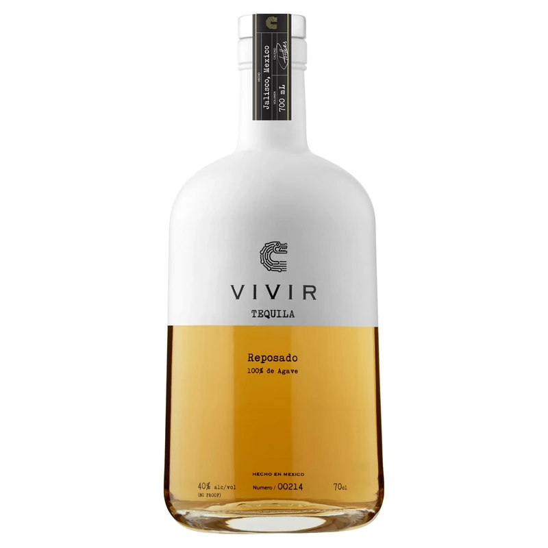 VIVIR Tequila Reposado - Award-winning Tequila Made With 100% Blue Weber Agave, Rested 6 Months In Bourbon Barrels, Earthy Agave On The Nose & Slight Vanilla Sweetness To Taste, 70cl, 40% ABV
