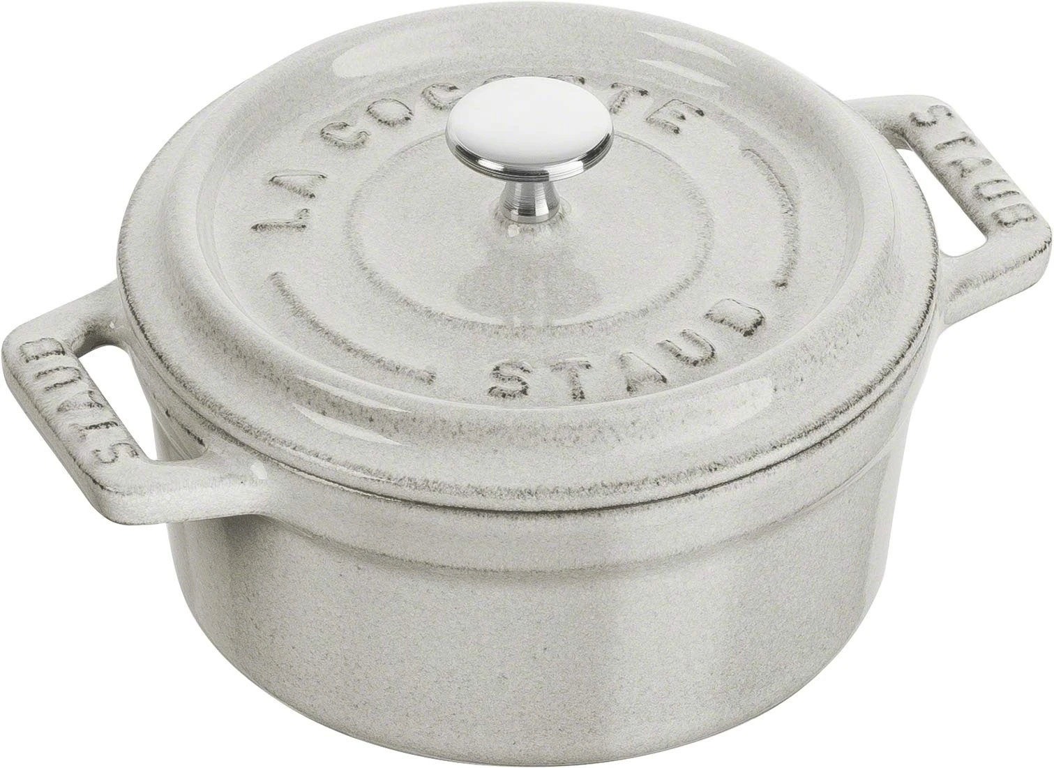 staub La Cocotte Round 40501-408 Mini Pico Cocotte Round Campagne 40501-408 Small Two-Handed Cast Enameled Pot with Serial Number