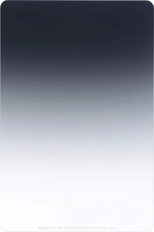 Rollei F:X Pro graduated filter Soft GND 8 I 3-stop 100mm rectangular filter made of gorilla glass with Luminance Coating I Ideal for landscape photography