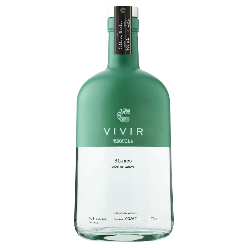 VIVIR Tequila Blanco - Award-winning Tequila Made With 100% Blue Weber Agave, Presenting Fresh Floral Notes On The Nose And Palate, 70cl Bottle, 40% ABV