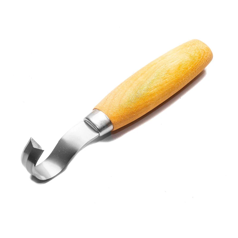 Morakniv Carving Hook 162 Mixed Fixed Knife, Handle: Natural Birch, Blade: 52 mm - Image 1