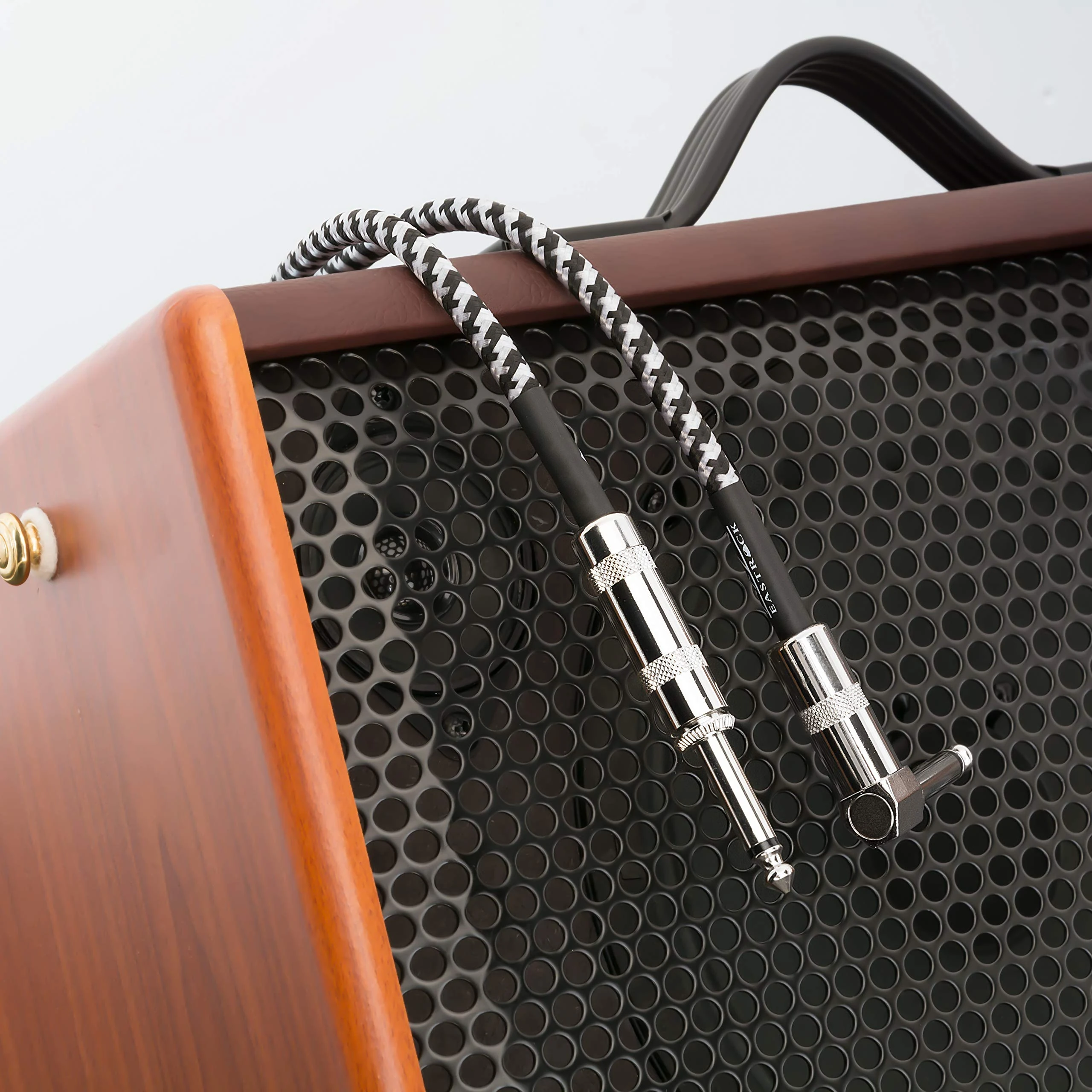 EASTROCK 3M/10ft Nylon Braided Guitar Cable, 6.35mm 1/4" Instrument Cable for Electric Guitar, Bass, Amp, Keyboard, Mandolin, Mixing Desks