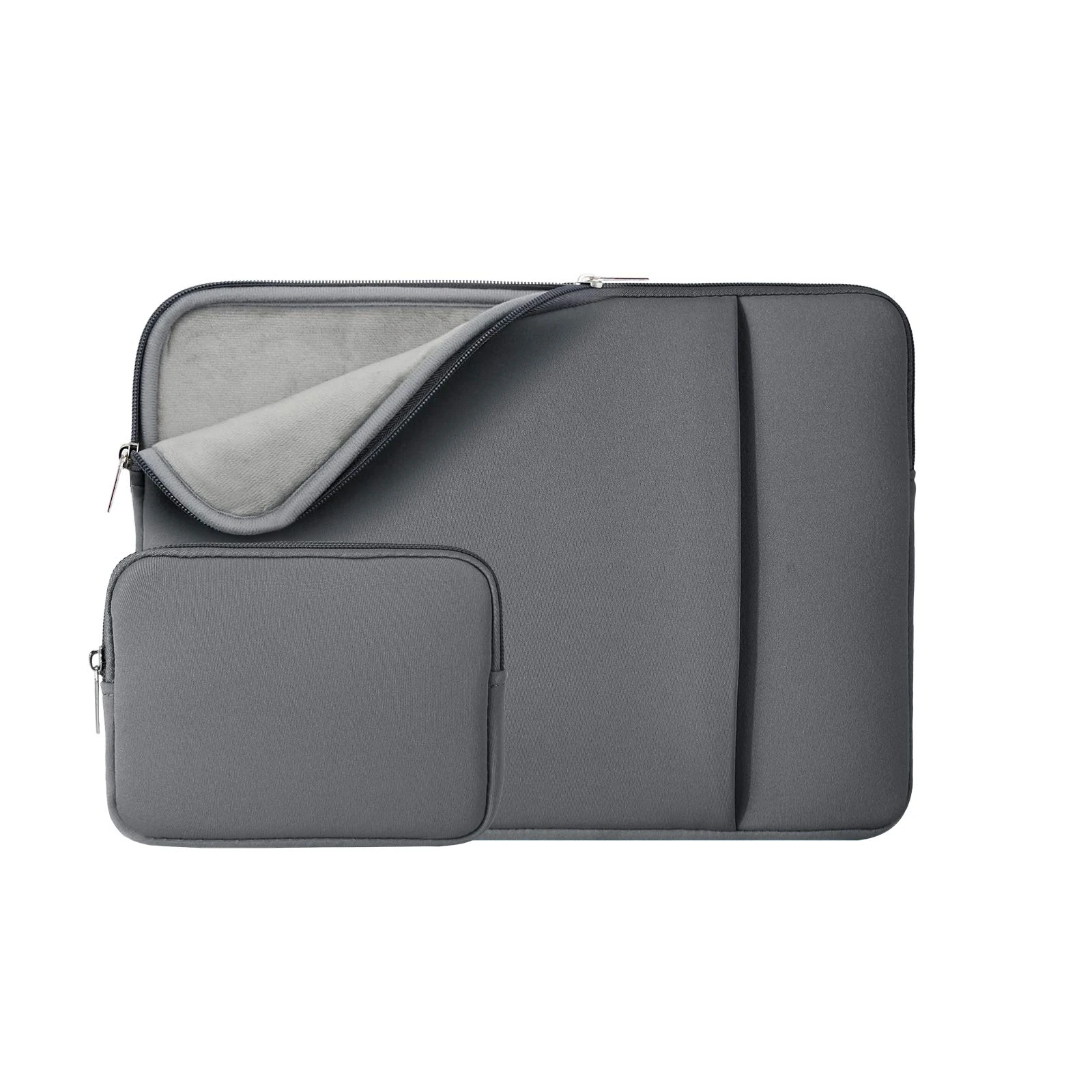 RAINYEAR 13 Inch Laptop Sleeve for MacBook Air 13" M4 M3 M2 M1 A3240 A3113 A2681 A2338 A2337, 13.3" & 14" MacBook Pro Protective Case with Front Pocket Accessories Pouch(Grey,Upgraded Version)