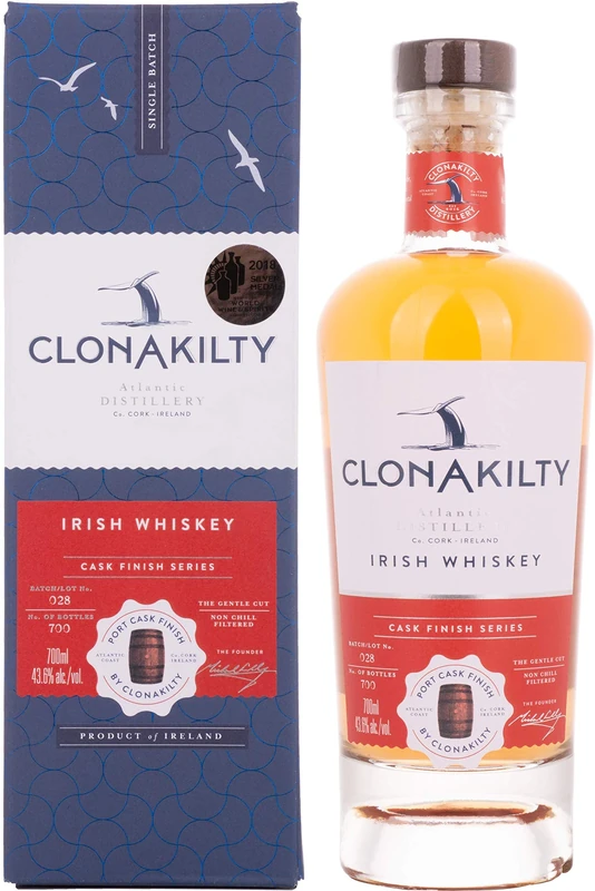 Clonakilty Port Cask Irish Whiskey | Dried fruit & soft spices | 43.6%, 70cl