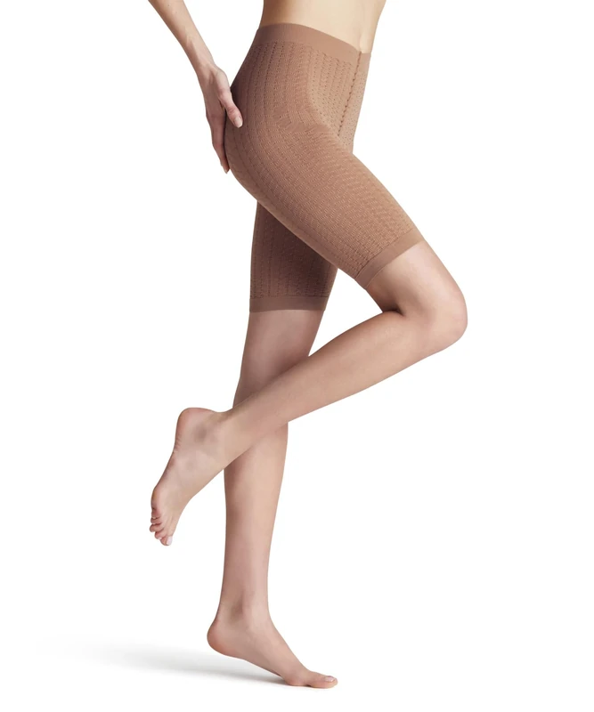FALKE Women's Cellulite Control 80 DEN W Pa Opaque Against Water Retention 1 Pair Thigh Shapewear, Skin colour Powder 4069, M