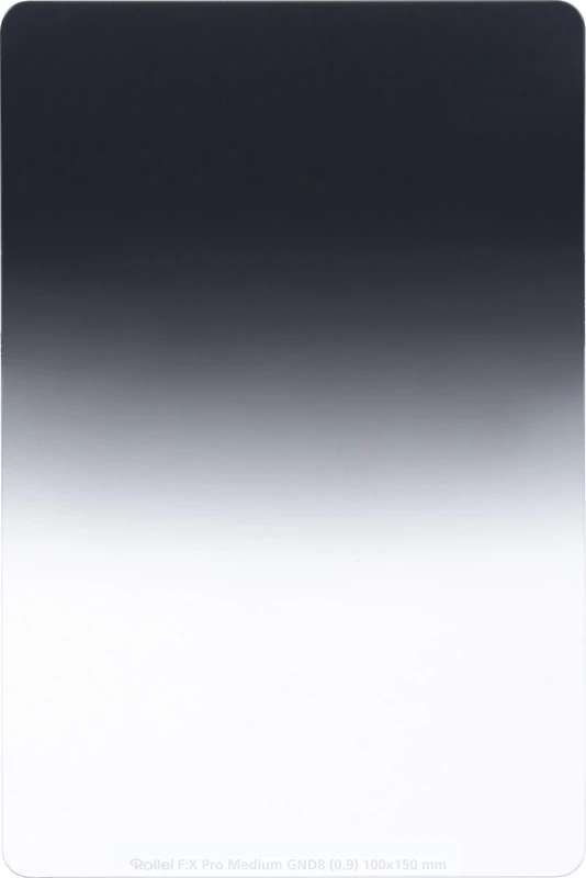 Rollei F:X Pro Graduated Filter Medium GND 32 I 100 mm Rectangular Filter Made of Gorilla Glass with Luminance Coating I Ideal for Motifs with Unclear Horizontal Line