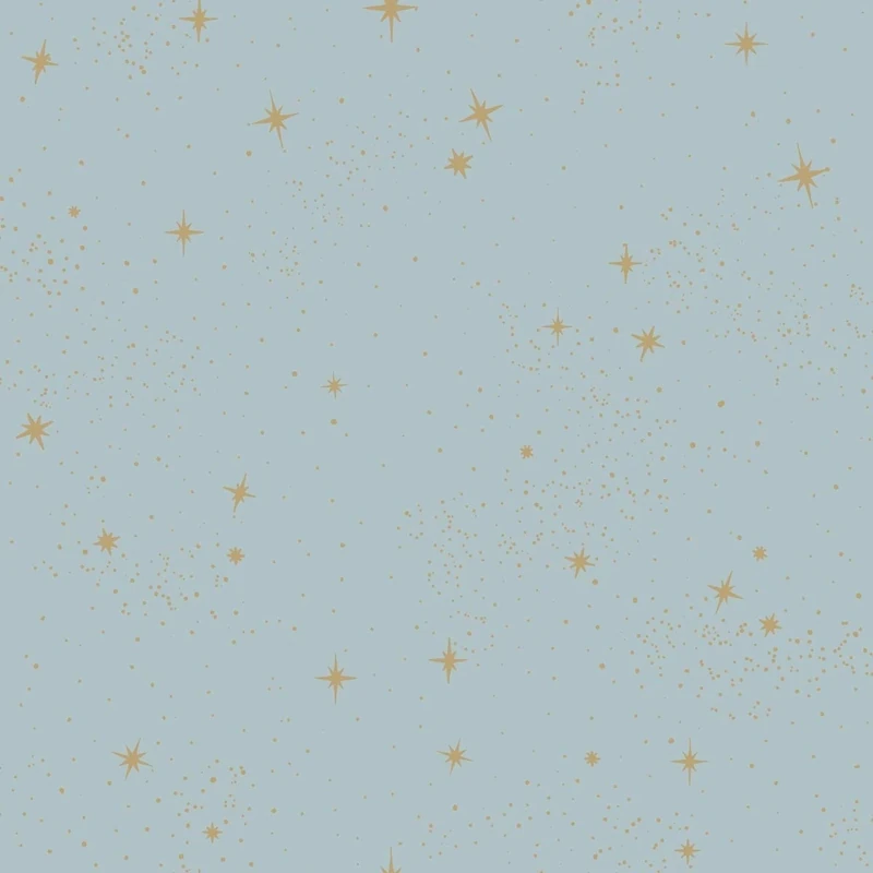 RoomMates RMK11320WP Upon A Star Light Blue and Metallic Peel and Stick Wallpaper