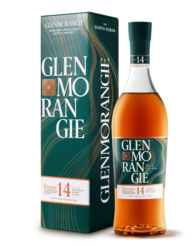 Glenmorangie Quinta Ruban 14 Years Old Single Malt Whisky, Aged in Bourbon and Port Casks, Gift Box, 70cl