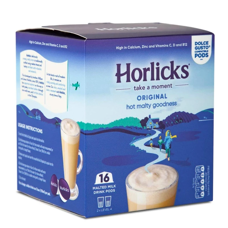 Horlicks Dolce Gusto Compatible Pods (Original, 16 Pods)