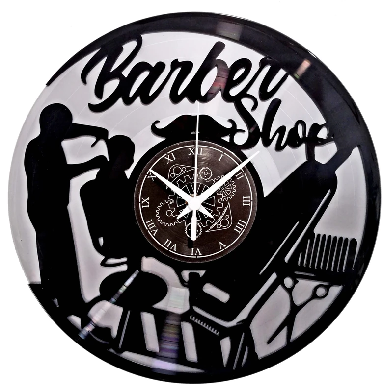 Instant Karma Clocks | Wall Clock | Barber Shop | Hair Salon | Hairdresser Stylist (Black And Silver B4)