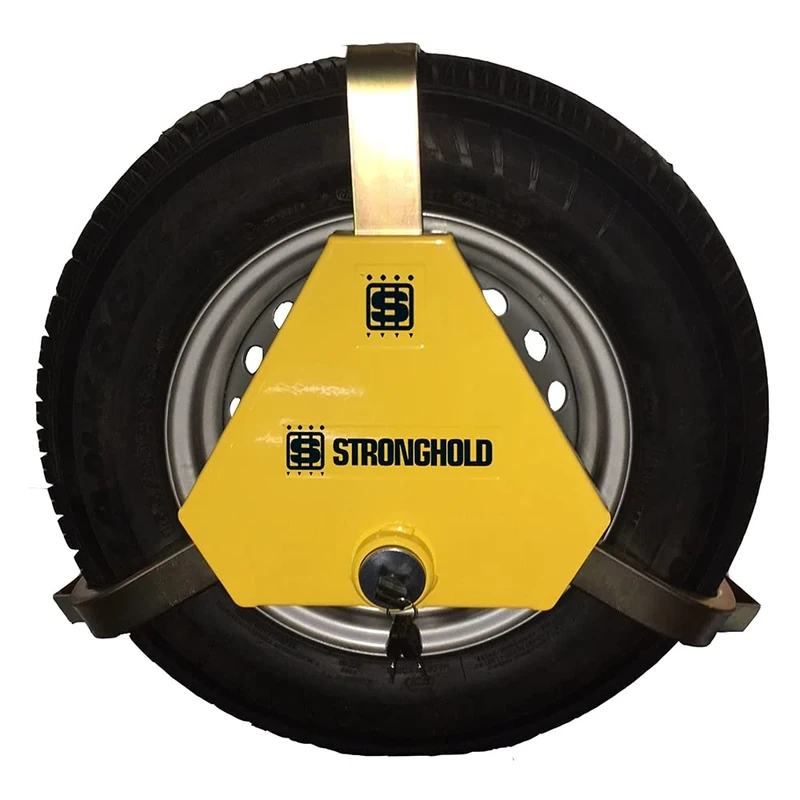 Stronghold Apex 12" - 13" Triangular Wheel Clamp Suitable for Caravans, Trailers, Horse Boxes, Vans and Motorhomes Tyre Width Upto 165mm Diameter 504mm - 704mm Sold Secure Gold Standard