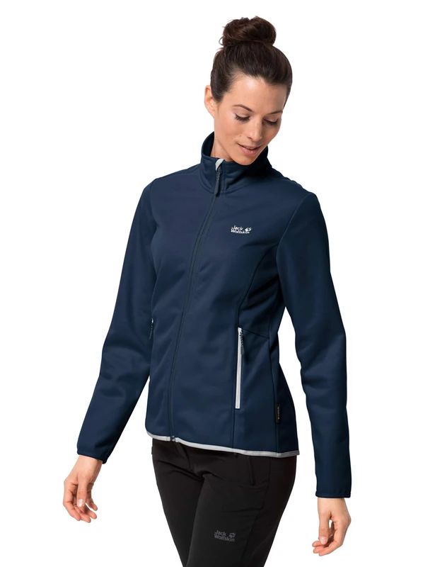 Jack Wolfskin Women Hydro Fleece Jacket - Midnight Blue, Size 3