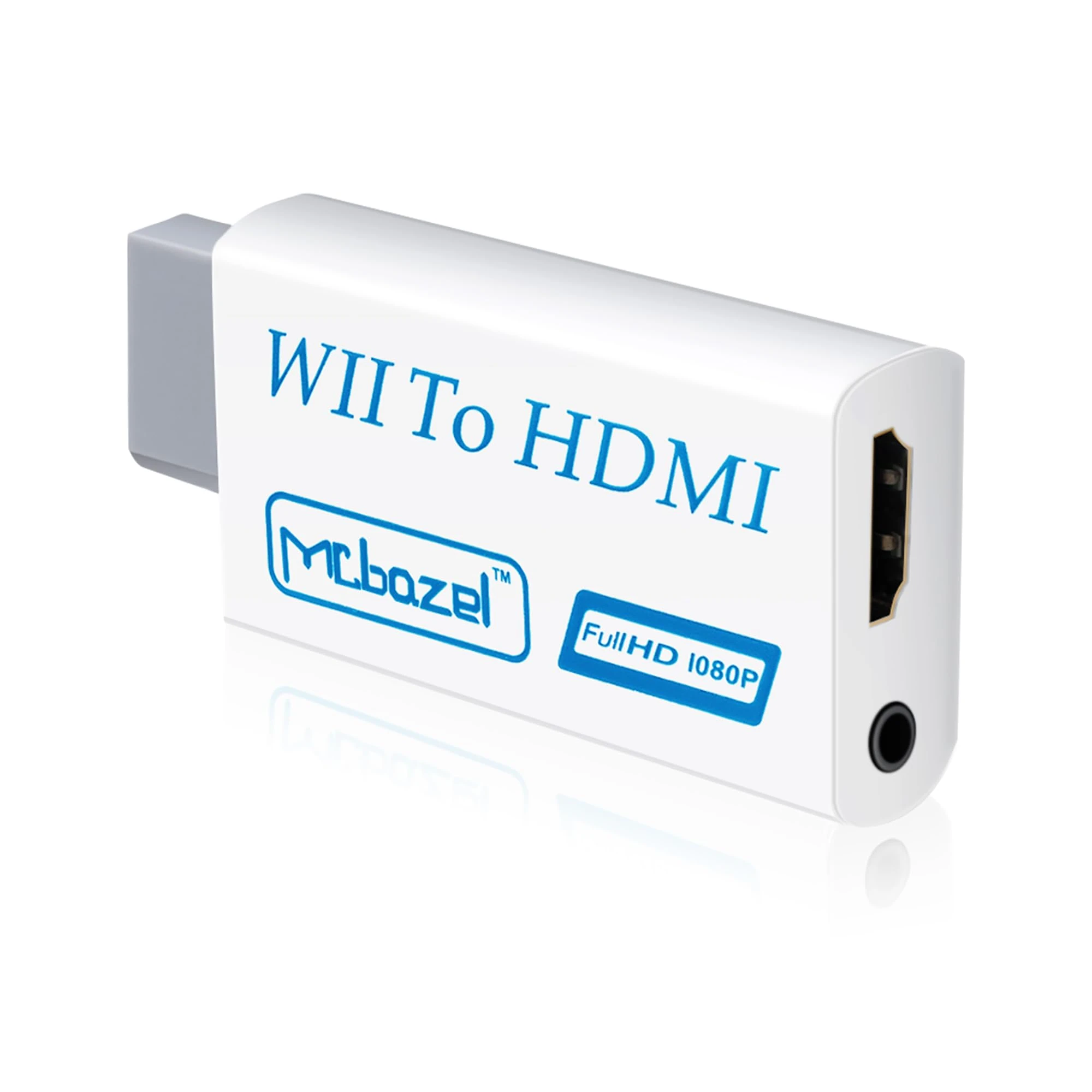 Mcbazel Wii to HDMI Adapter, Wii HDMI Converter, Full HD 1080P Video Adapter Converter With 3.5mm Audio Video Output Jack Compatible for All Wii Display Modes