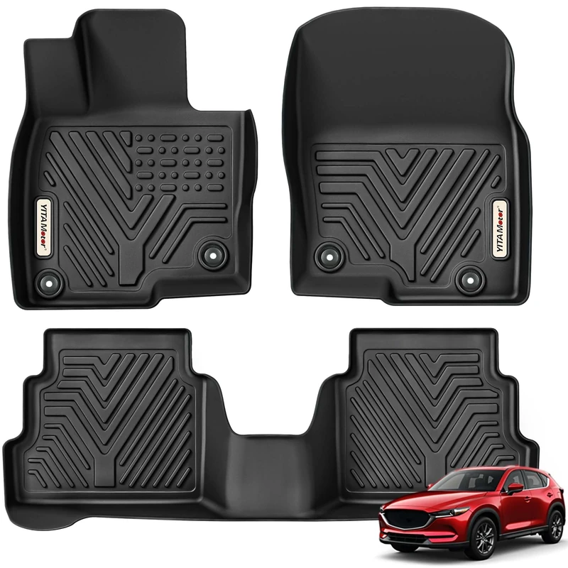 YITAMOTOR Floor Mats Compatible with Mazda CX-5, Custom Fit Floor Liners for 2017-2023 Mazda CX5, 1st & 2nd Row All Weather Protection
