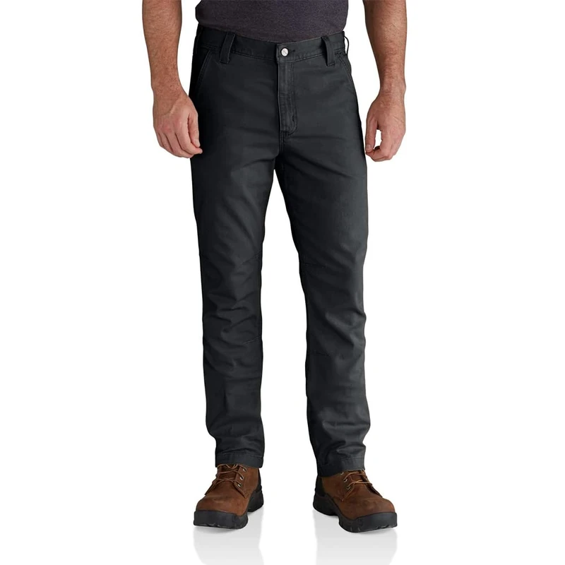 Carhartt Men's Rugged Flex® Straight Fit Canvas 5-Pocket Tapered Work Pant, Black, W34/L34