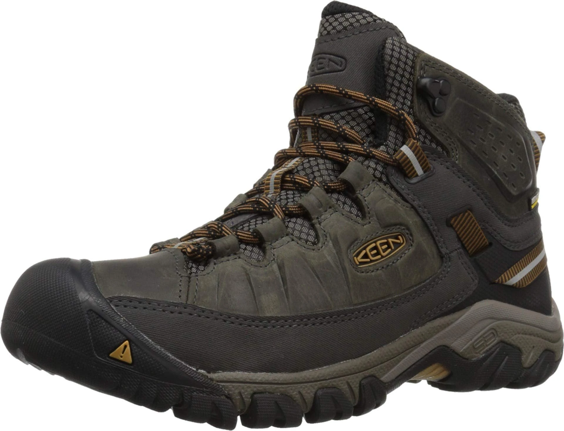 KEEN Men's Targhee 3 Mid Waterproof Hiking Boot, Black Olive Golden Brown, 8.5 UK Wide