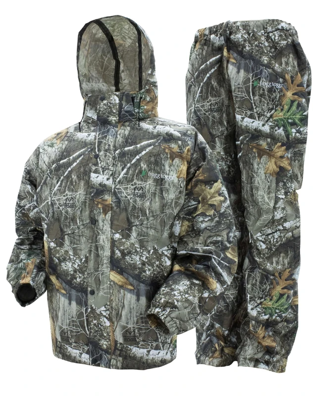 FROGG TOGGS Men's Standard Classic All-Sport Waterproof Breathable Rain Suit, Realtree Edge, X-Large - Image 1