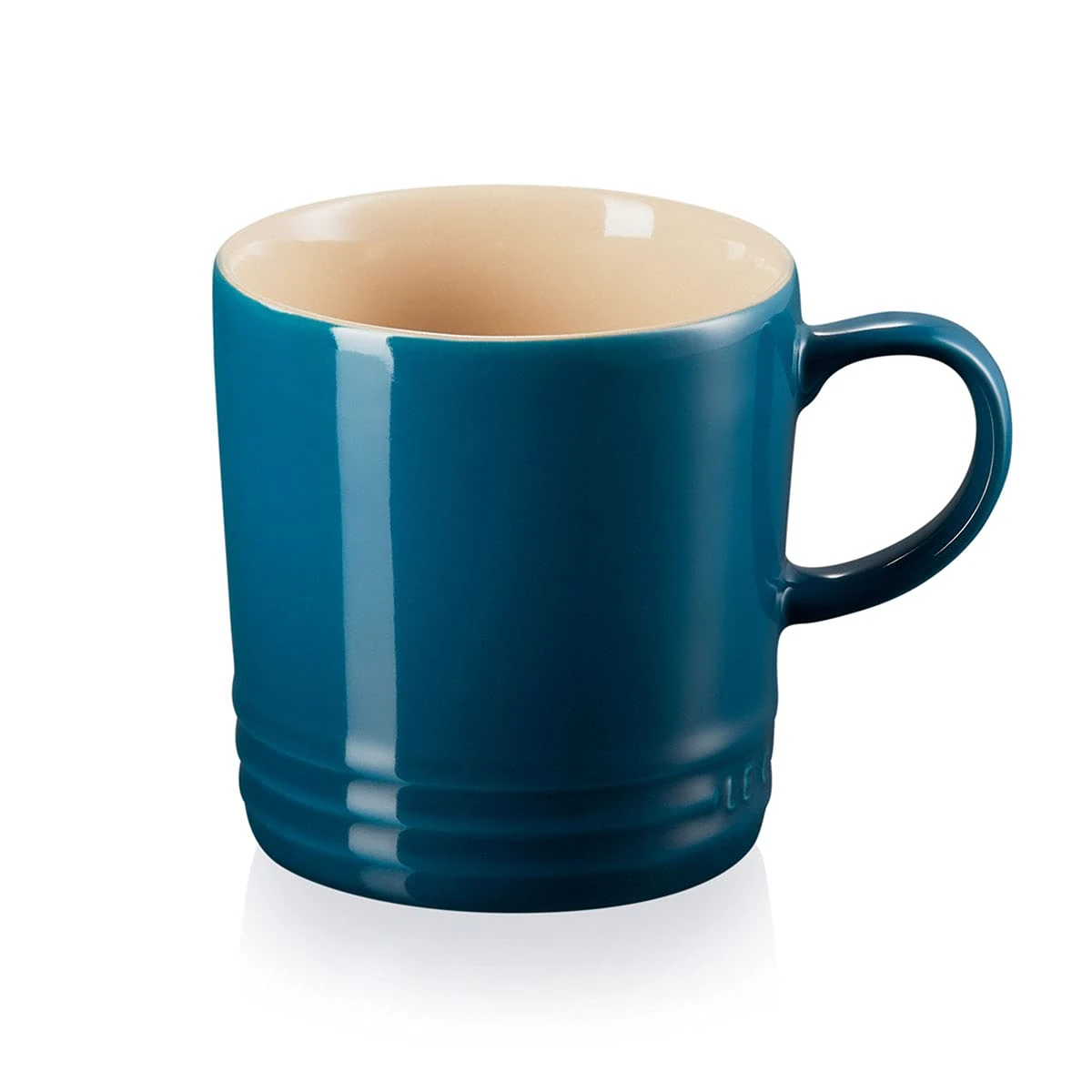 LE CREUSET Stoneware Coffee Mug, 350 ml, Deep Teal, 70302356420002