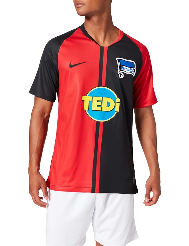 Nike Men Hbsc Nk BRT Stad JSY Ss AW Football T-Shirt - University Red/(Black) (Full Sponsor), Medium, AJ5538