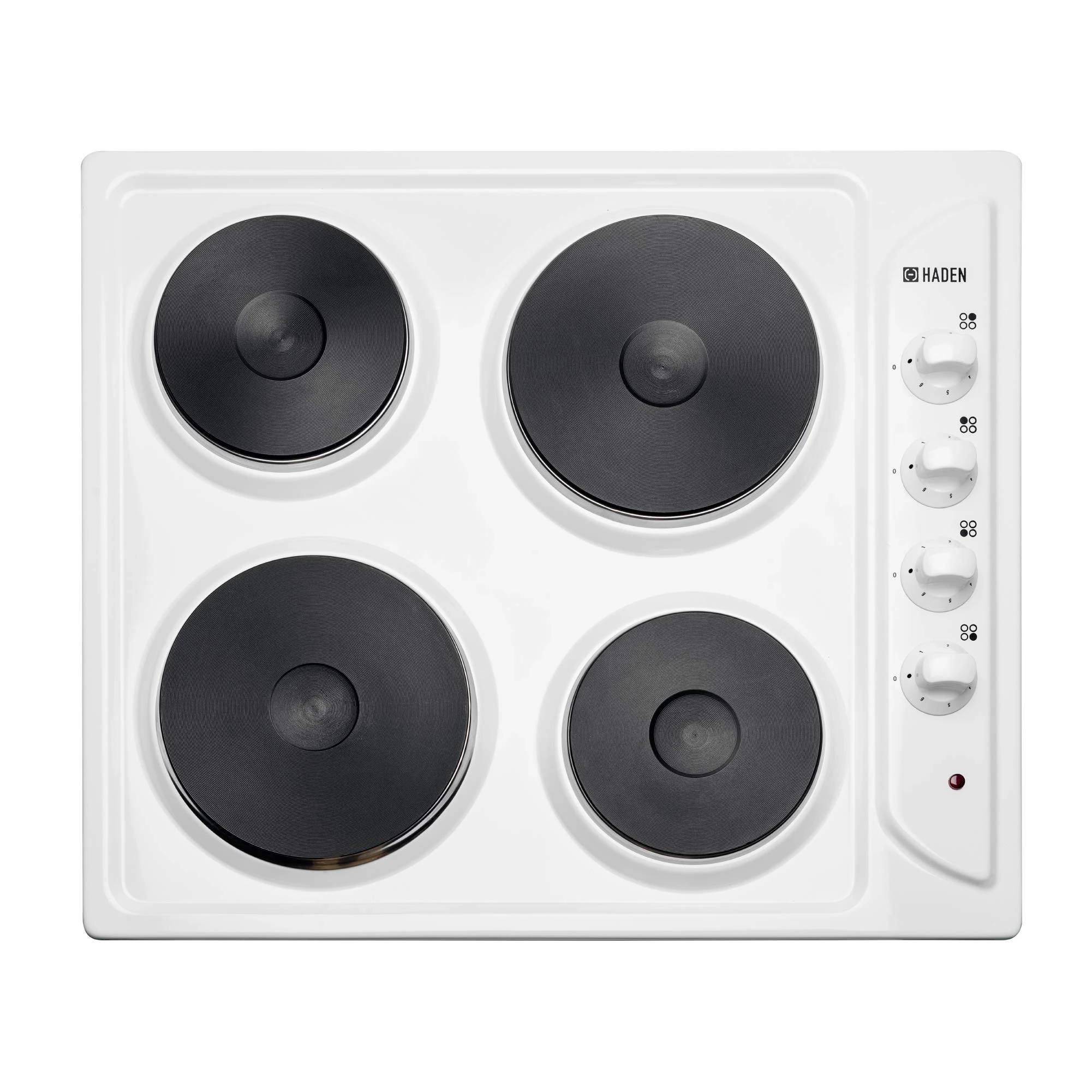 Haden HSP60W Hob – Electric Built-in Solid 4 Plate Hob, 60cm, White - SF040