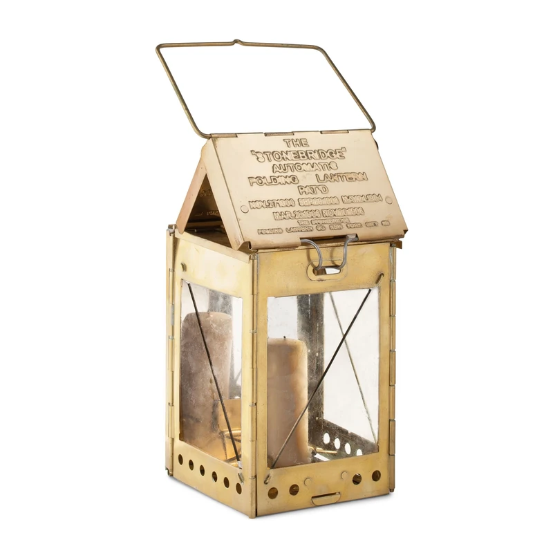 Kings County Tools Brass Candle Lantern | Vintage Design | Ideal for Camping | Mount or Hang Options
