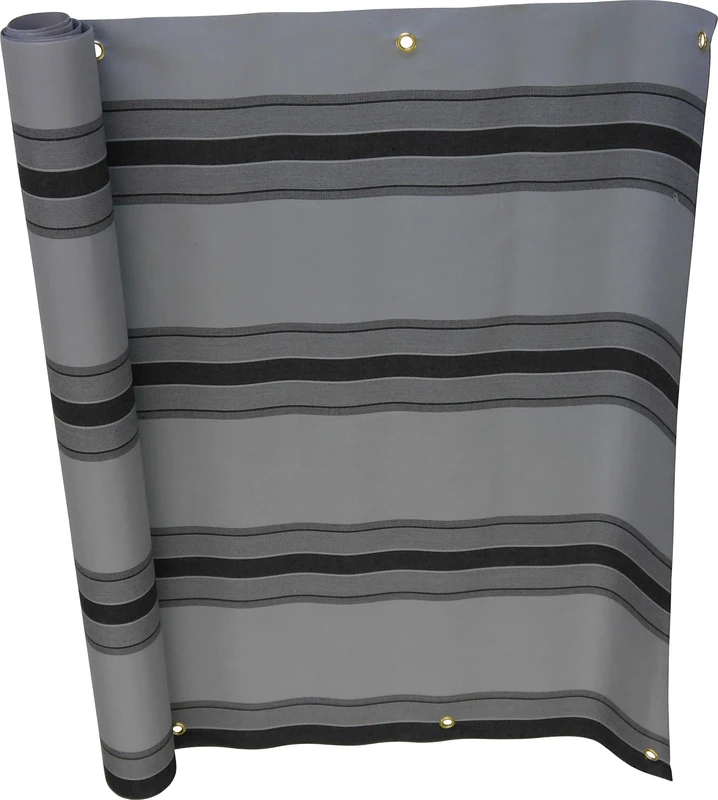 Angerer Balcony Cover Exclusive - Privacy and Wind Protection for the Balcony (90 cm High, Length: 6 m, Grey/Black)