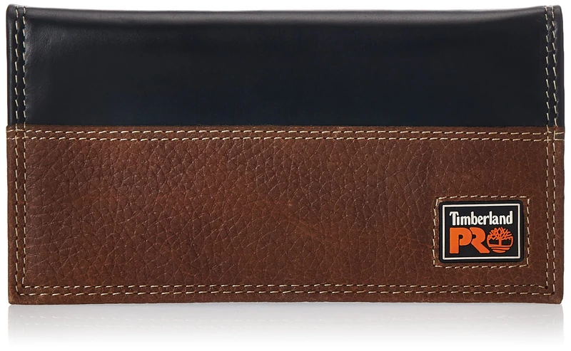 Timberland PRO mens Rfid Leather Long Bifold Rodeo With Rfid Wallet, Teak, One Size UK