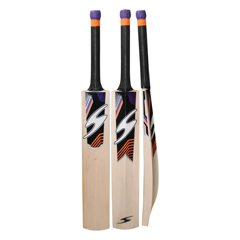 SS Men's Orange Cricket Bat, Beige, Short Handle