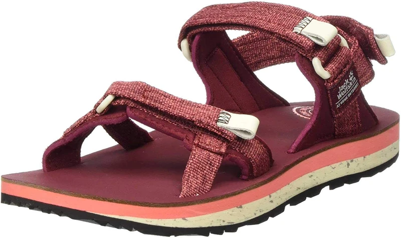 Jack Wolfskin Outfresh Deluxe Sandal W, Women’s Sports Sandals, Red (carbernet/champagne 2136), 6 UK (39.5 EU)
