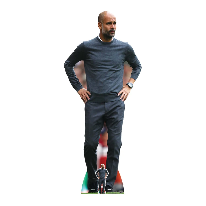 Star Cutouts CS792 Pep Guardiola Lifesize Cardboard Cutout with Mini 180cm – Football Manager Display, Party Decoration & Fan Gift