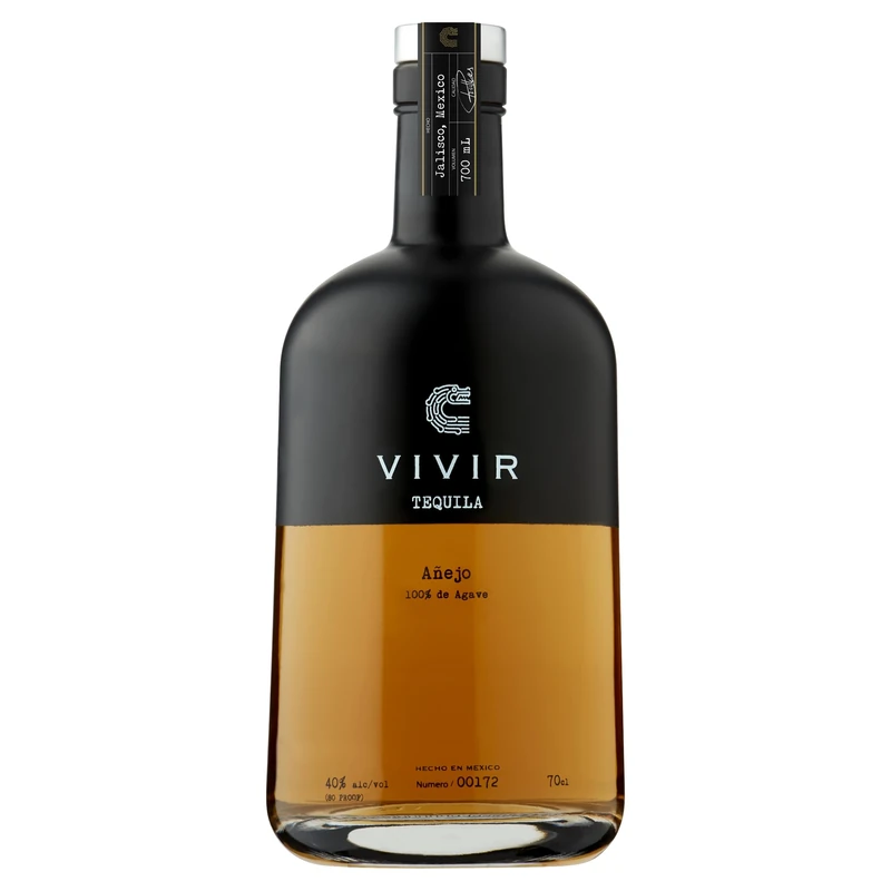 VIVIR Tequila Añejo - Award-winning Tequila Made With 100% Blue Weber Agave, Aged 18 Months In Bourbon Barrels, An Exotic Palate Of Smoky Oak, Burnt Bananas & Rich Chocolate, 70cl, 40% ABV