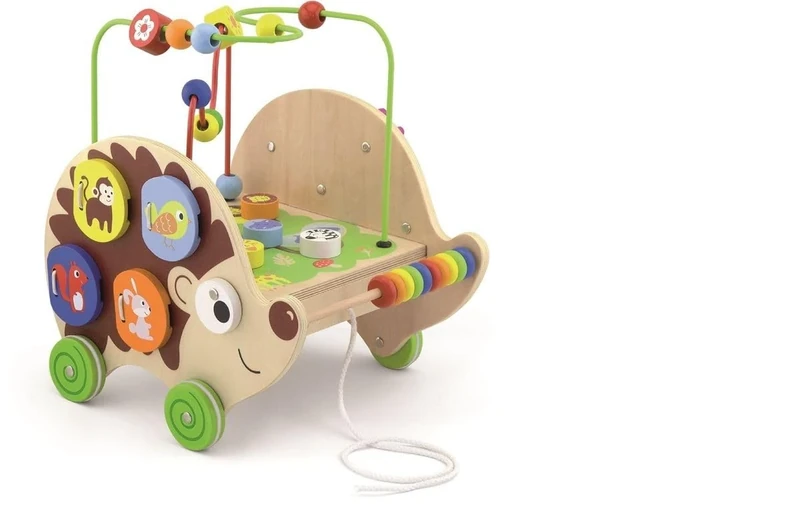Viga Toys 50012 Pull-Along Activity Hedgehog Multi-Coloured