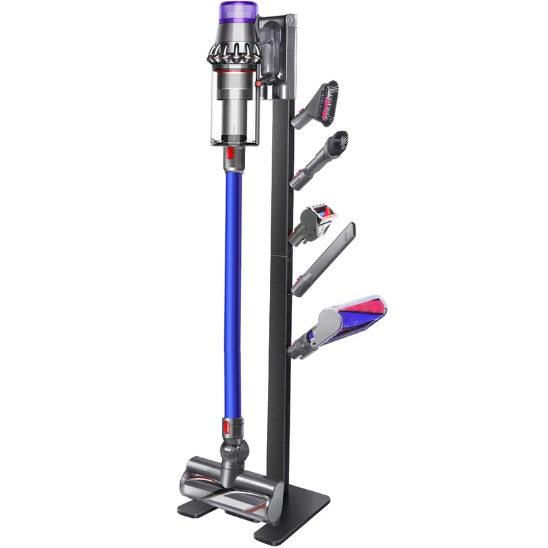 XIGOO Storage-Stand-Docking-Station-Holder for Dyson V11 V10 V8 V7 V6 Cordless Vacuum Cleaners & Accessories, Stable Metal Organizer Rack, Brushed Black