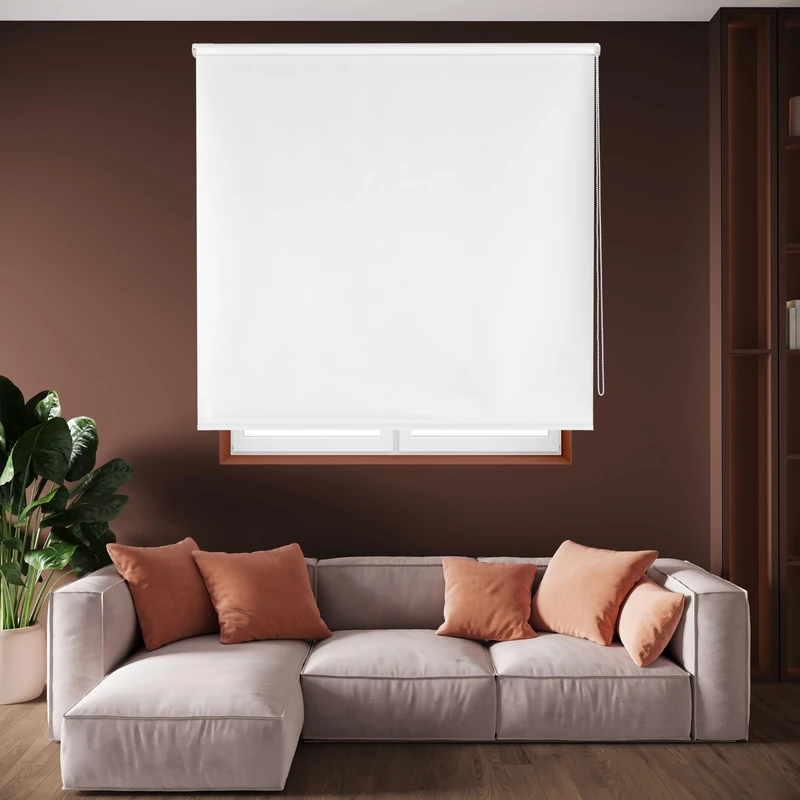 Blindecor Draco - 100 Percent Opaque Roller Blind, 160x230 cm, Off-White - Image 1